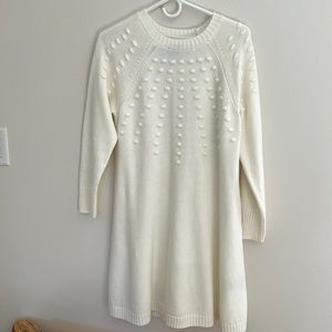 Jessica Howard Petite Dot-Textured Sweater Dress